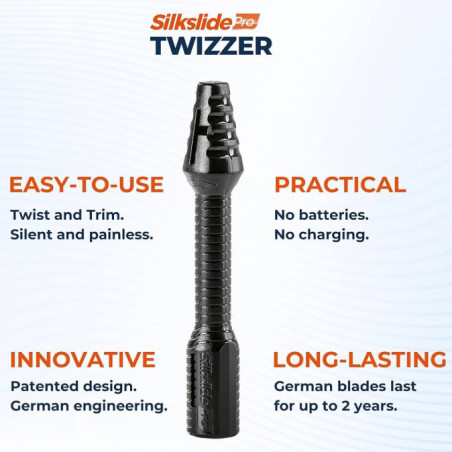 SILKSLIDE Pro TWIZZER – Twist & Trim Nose Hair Razor