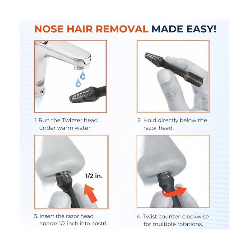 SILKSLIDE Pro TWIZZER – Twist & Trim Nose Hair Razor