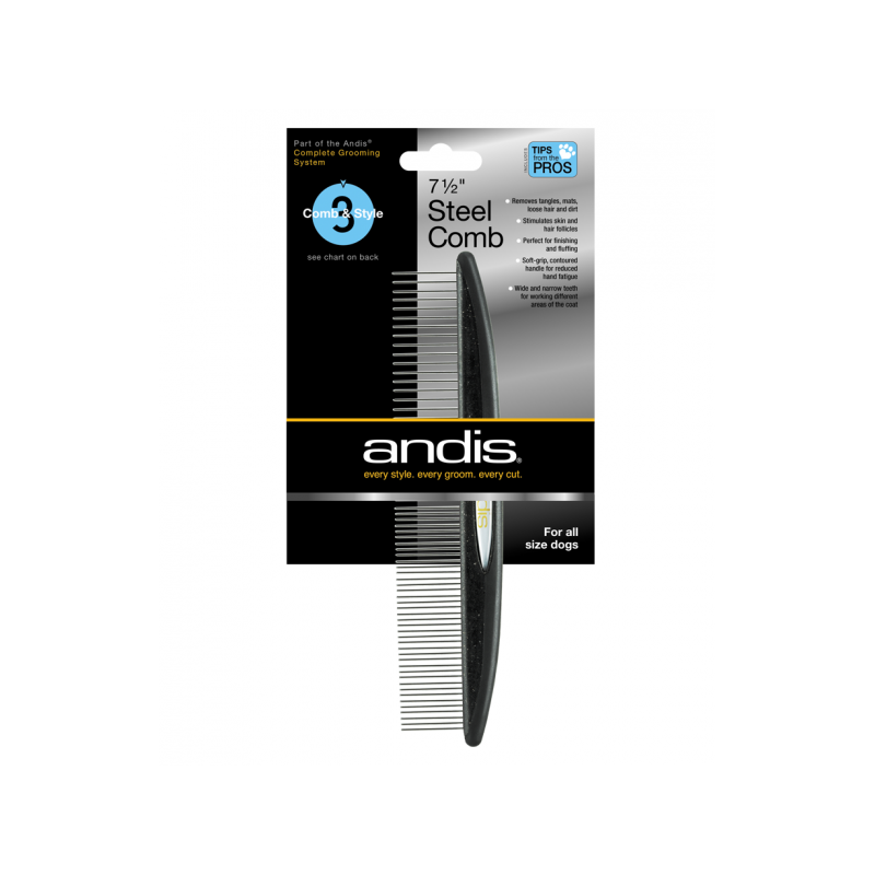 Kovový hřeben Andis  na srst - jednostranný - 18 cm