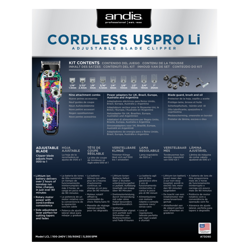 Andis Cordless USPro (Sugar Skull Edition)