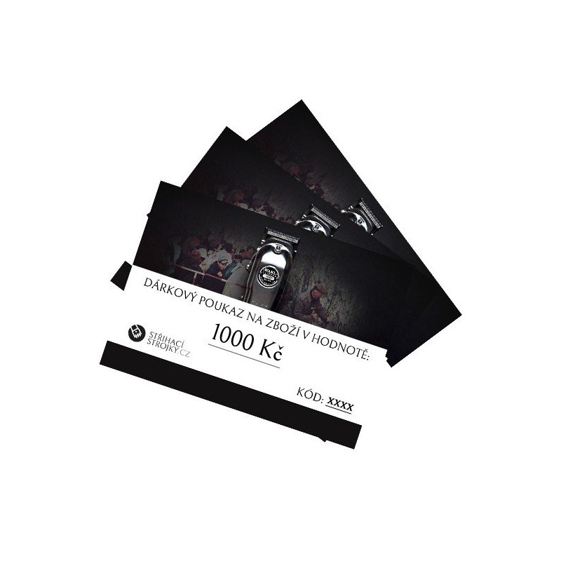 Dárkový poukaz na zboží v hodnotě 1000 Kč