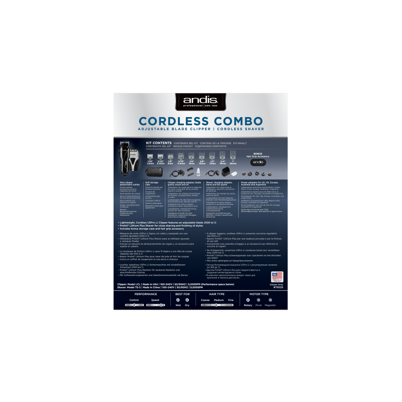 Andis Cordless Combo